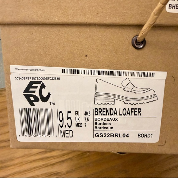 Gentle Souls by Kenneth Cole Brenda Lug Loafer Bordeaux Burgundy 9.5 NIB - Picture 11 of 11